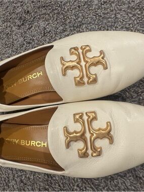 Tory Burch Eleanor Ivory Leather Loafers